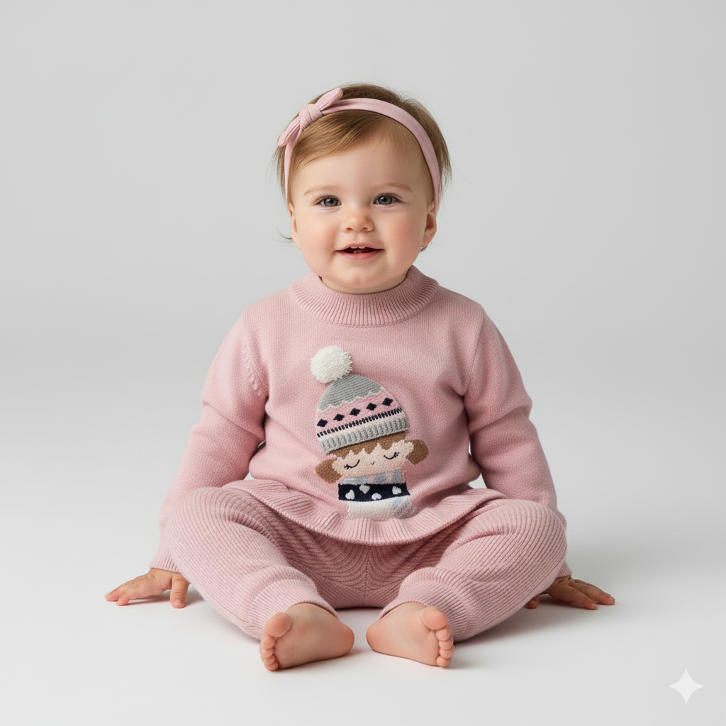 Conjunto pantalon largo tricot