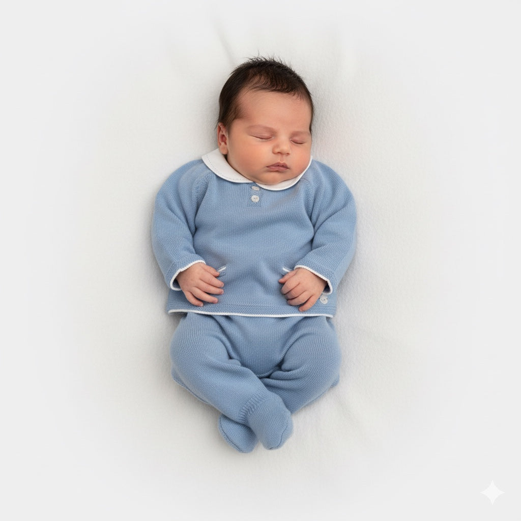 Conjunto en hilo / Tela con cuello - Niño