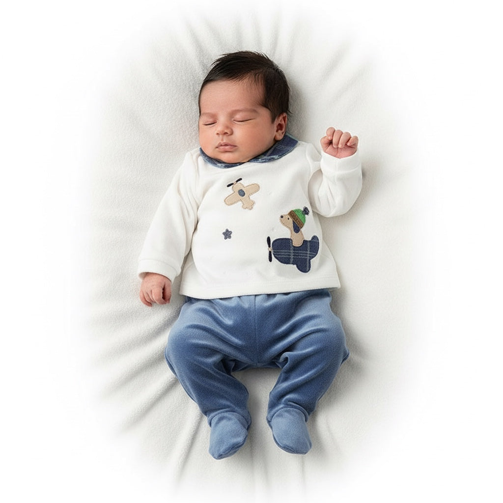 Conjunto polaina tundosado con cuello