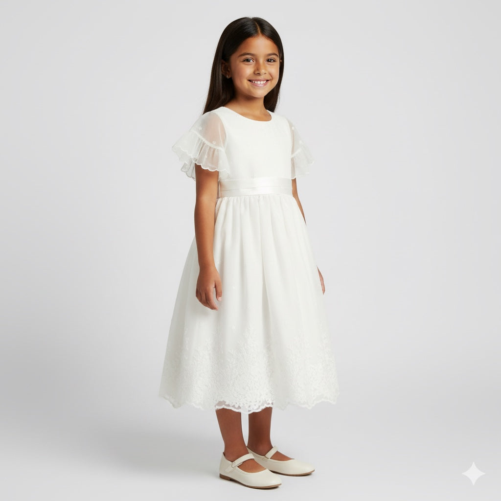 Vestido en tul bordado